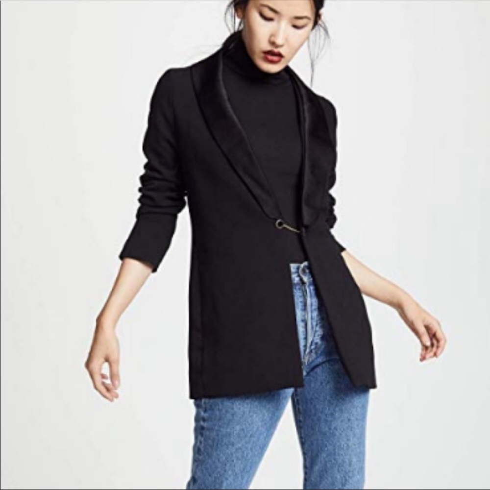 Cupcakes & Cashmere Black Longline Blazer Coat